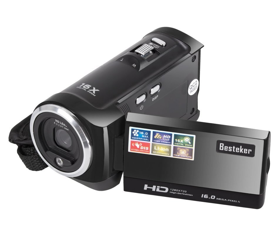 Camera Camcorders, Besteker Portable Digital Video Camcorder HD Max. 16.0 Megapixels 1280*720P DV 2.7 Inches TFT... N26