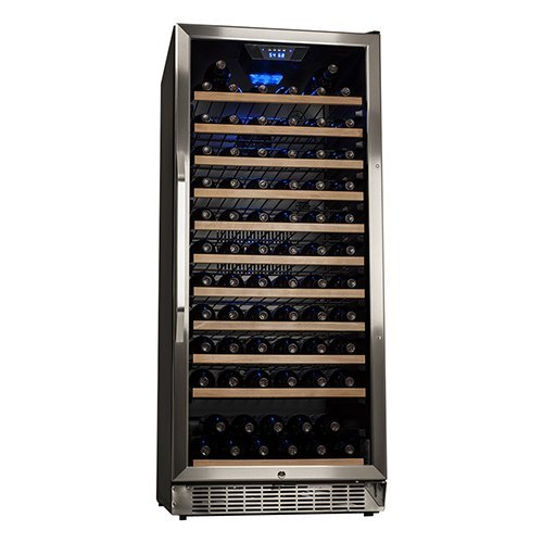 Edgestar 121 Bottle Single Zone Built-in Wine Cooler - Stainless Steel and Black N3