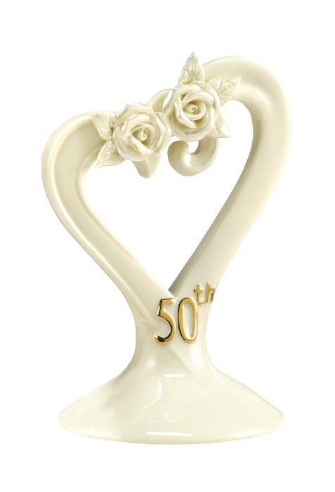 Hortense B. Hewitt Wedding Accessories 50th Anniversary Pearl Rose Cake Top N2