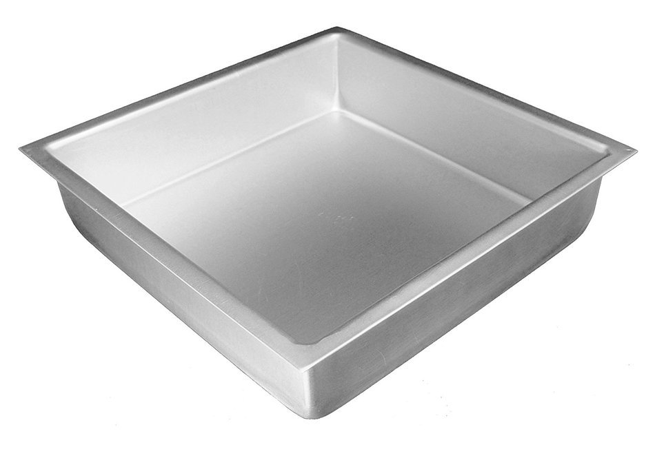 Fat Daddio's Anodized Aluminum Square Cake Pan, 12 Inches by 12 Inches by 2 Inches N2
