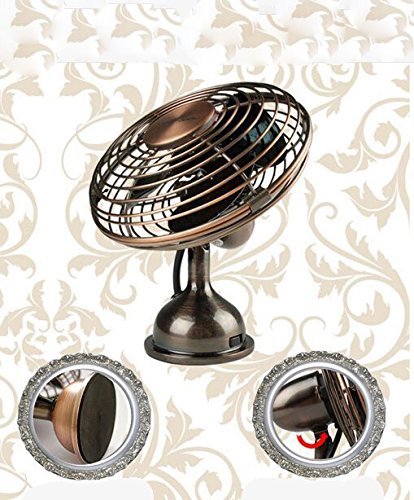 Shihua Compact USB Powered Desk Mini Fan Bronze Copper Desktop Fan N2