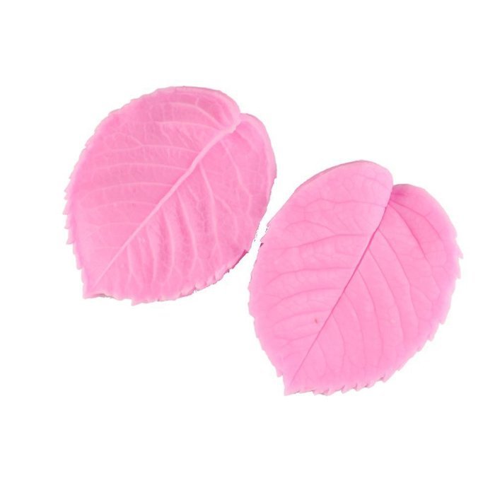 YIJIA 2Pcs/Set Leaf Shape Press Silicone Mold Cake Decoration Mould Baking Pastry Tools N2