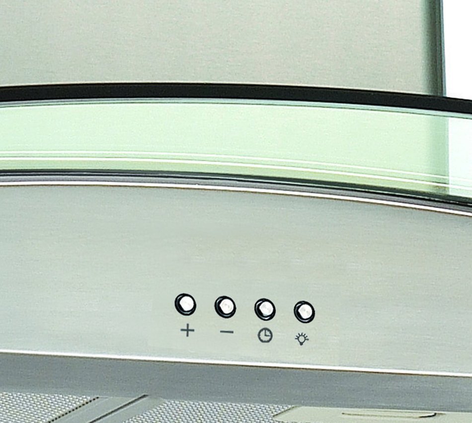 Ancona GC430 Glass Canopy 400 CFM Wall Mount Range Hood, 30-Inch