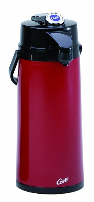 Wilbur Curtis Thermal Dispenser Air Pot, 2.2L S.S. Body Glass Liner Lever Pump - Commercial Airpot Pourpot Beverage...