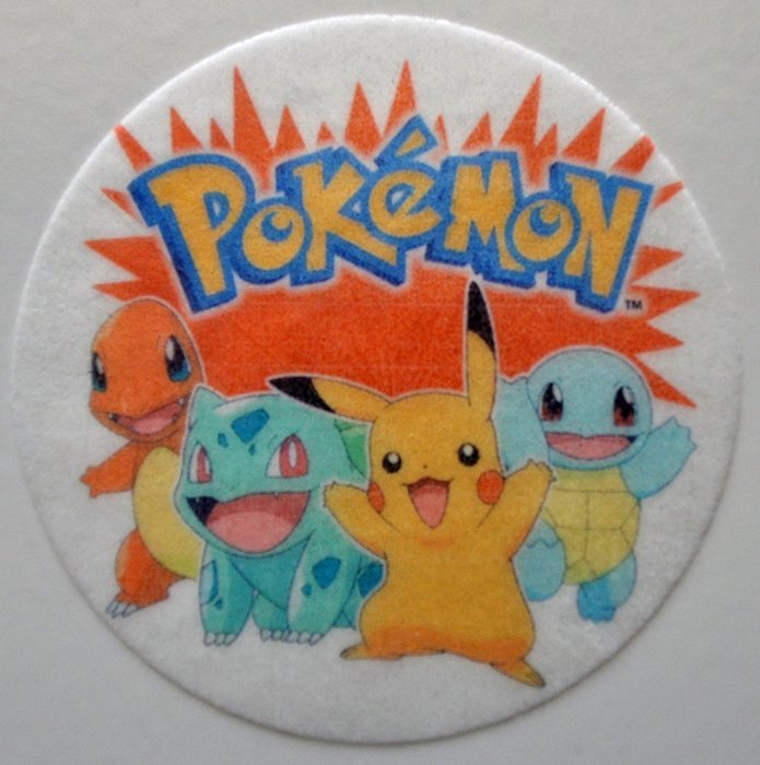 Pokemon Party Edible Wafer Cupcake / Cookie Toppers Licensed by Decopac ~ Pre Cut 2 1/2" Round BUY TWO GET THIRD...