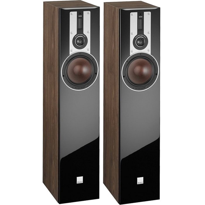 Dali Opticon 5 2.5-Way Compact Floorstanding Speakers (Pair, Light Walnut)