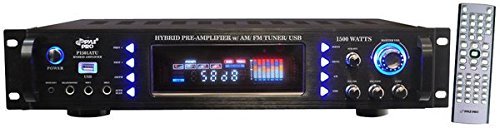 Pyle-Pro P1501ATU 1500 Watts Hybrid Pre Amplifier with AM/FM Tuner/USB