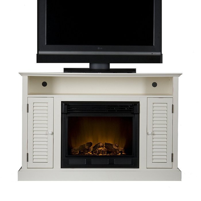 Antebellum Media Electric Fireplace - Antique White N10