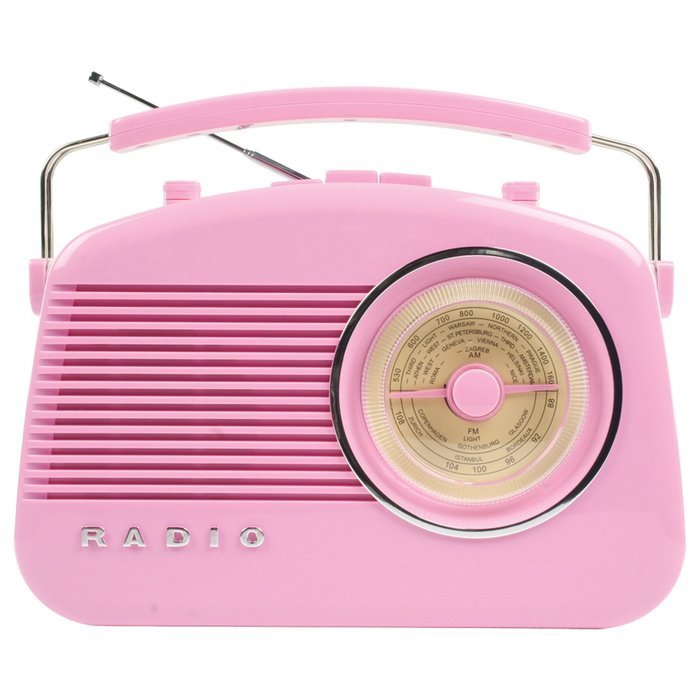 Konig Stylish Retro Table Radio - Pink N3