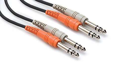 Hosa CSS-202 Stereo Interconnect Cable, Dual 1/4 in. TRS to Same - 2 m / 6.56 ft.