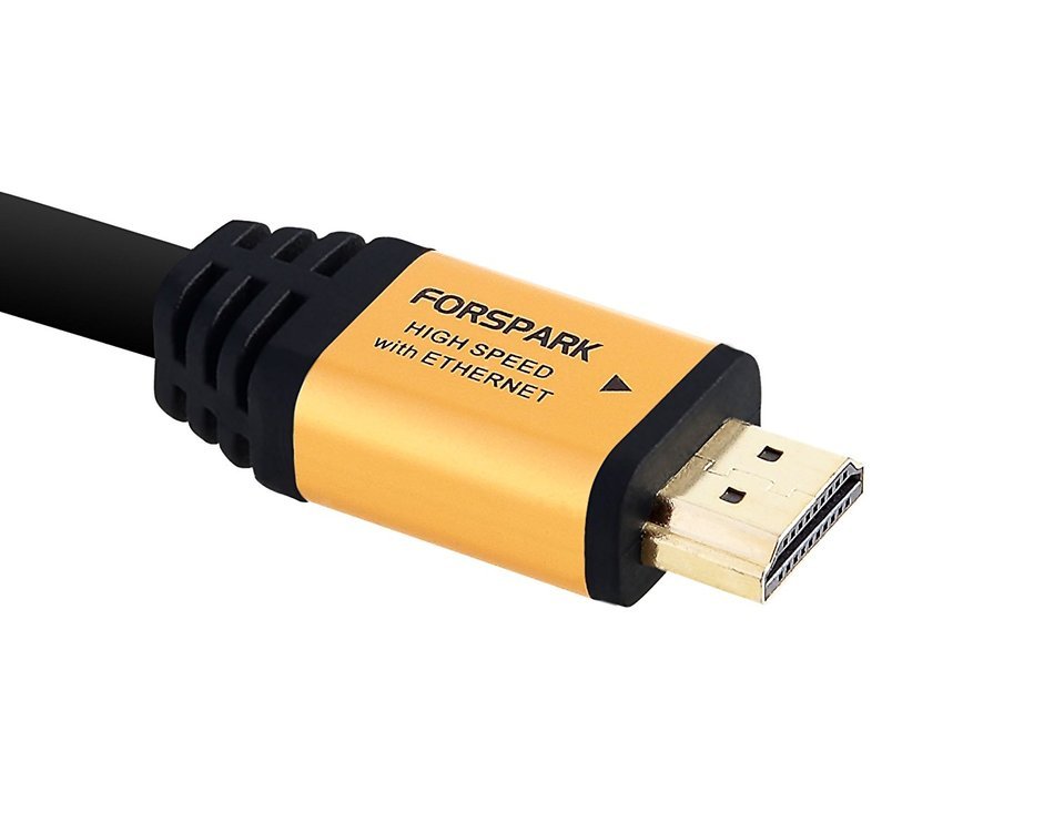 FORSPARK High Speed Ultra HDMI Cable with Ethernet and Supports 4K, 3D, 1080p, 10-Feet, Matt Gold Case N11
