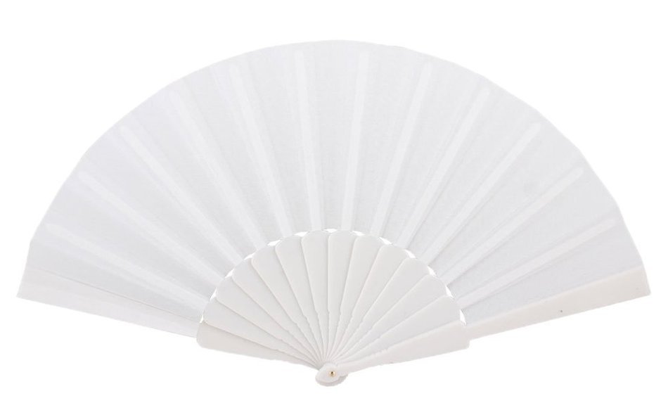 COCOTINA Solid Folding Nylon-Cloth Handheld Fan for Ladies (Blue) N6