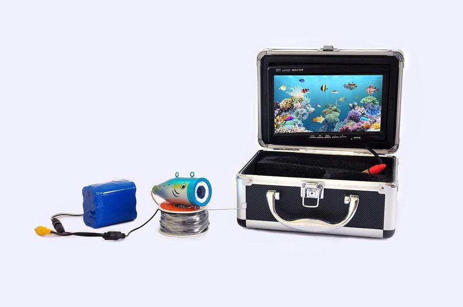 RioRand&reg; Professional Fish Finder Underwater Fishing Video Camera 15m 7" Color LCD Hd Monitor 700tvl, 12-led Hight-power...