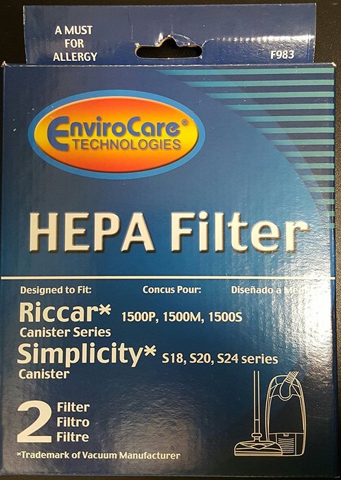 Riccar RF15, Simplicity S24 Vacuum Cleaner Filter 983