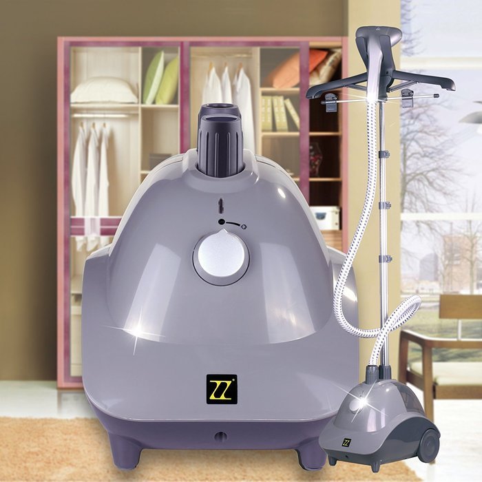 ZZ GS121-B High-Powered Standing Garment Steamer with Removable Wheel, 1500W, Black N4