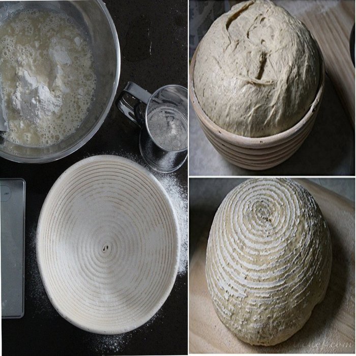 Babyfoxy 10 Inch Round Brotform Banneton Proofing Basket Bread Bowl for Baking Dough with Rising Pattern (Bonus...
