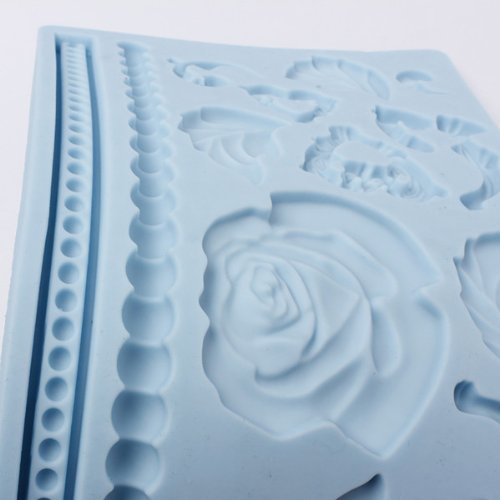Rose Leaves Fondant Gum Paste Cake Silicone Mold N2