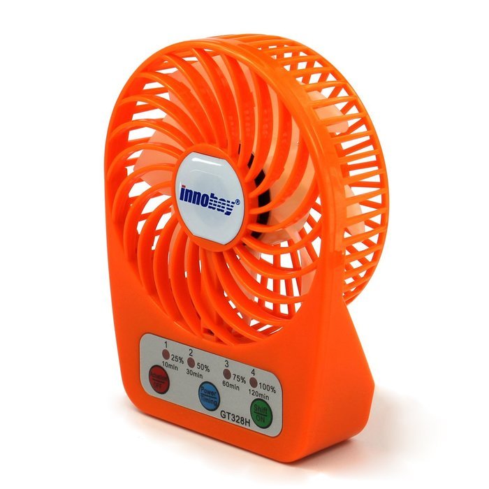 Innobay&reg; Mini Handy Portable Rechargeable Fan Operated by Built-in Lithium Battery, 7 blades, 4 Speeds of Air... N53