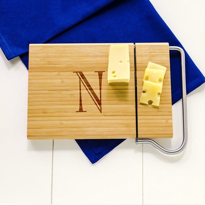 Cathy's Concepts Personalized Bamboo Cheese Slicer, Letter A N35