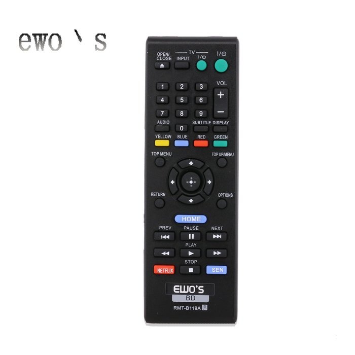 EWO'S Blu Ray New Rays Remote RMT-B119A for Sony OEM DVD Players