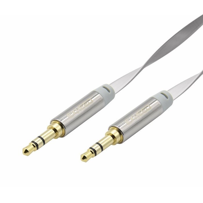 Flat Tangle Free Aux Cable (3 Pack) - 3.5 mm Auxiliary Audio Cable (3ft/6ft/10ft) - Gold Plated Connectors with... N14