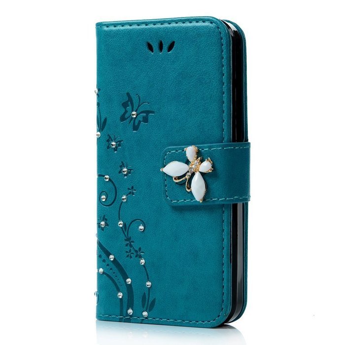Spritech(TM) LG G Stylo Cellphone Bling Case,PU Leather Wallet Slim Fold Phone Cover 3D Handmade Bling Rhinestone... N4