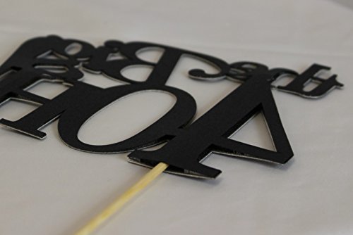 All About Details Black The Big 4OH! Cake Topper N3