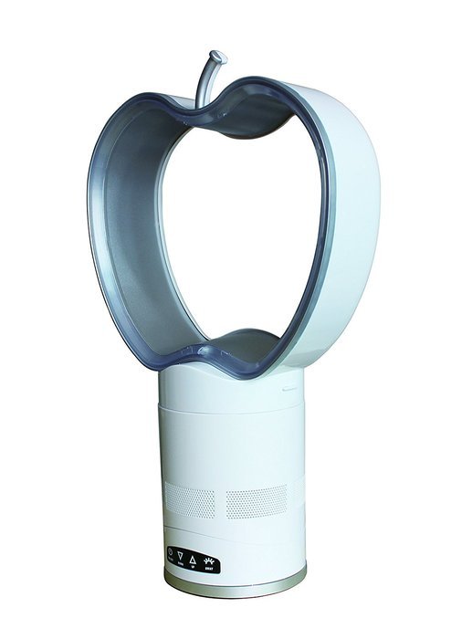 GoWISE USA GW21109 Bladeless Apple Fan with Remote Control & Timer Black/Silver N3