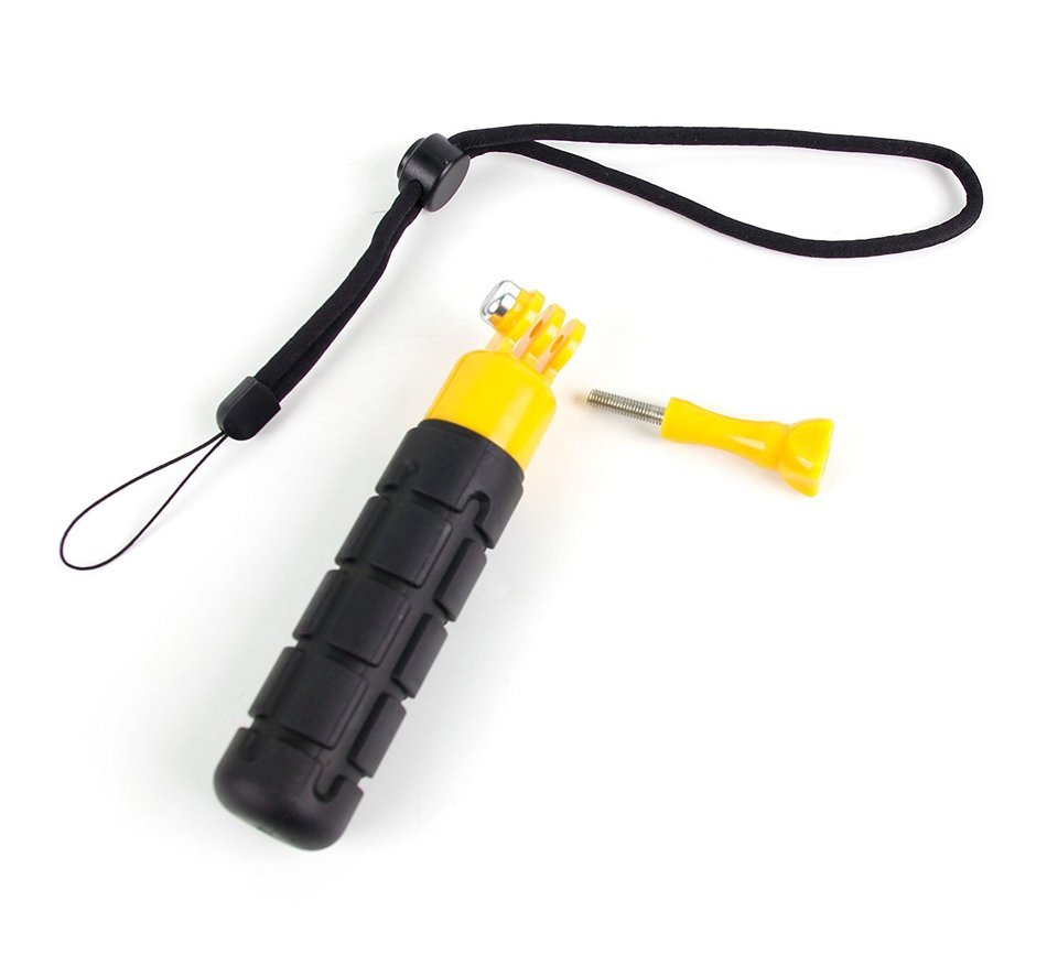 DURAGADGET Limited Edition, Waterproof Hand Grip Pole / Monopod with Wrist Strap in Black & Yellow - Compatible... N25