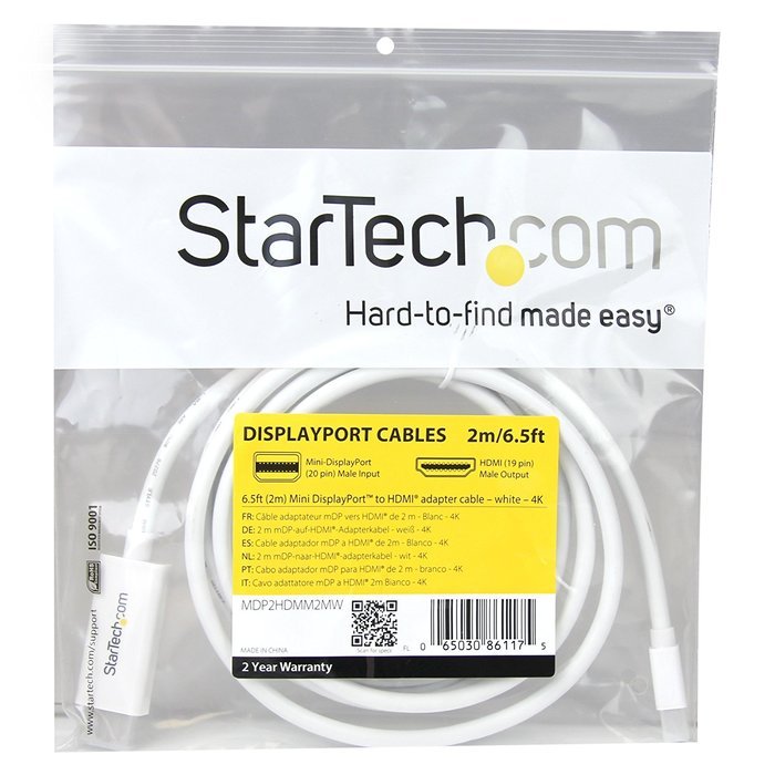 StarTech.com MDP2HDMM1MB Mini DisplayPort to HDMI Converter Cable, 3-Feet
