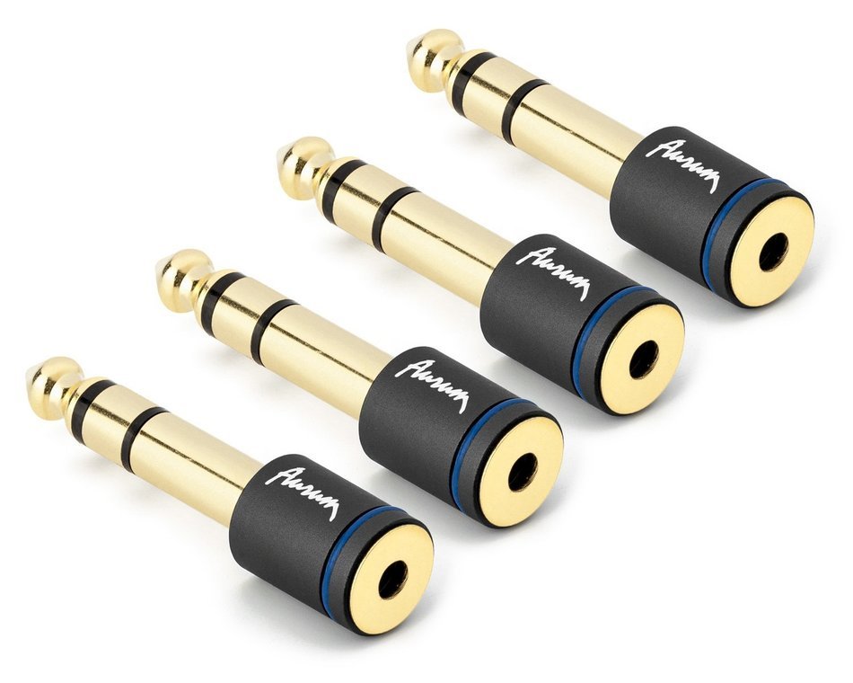Aurum Cables Male to Male 3.5mm Universal 24K Gold Plated Auxiliary Audio Stereo Cable with 4 6.35mm Male to 3.5mm... N25