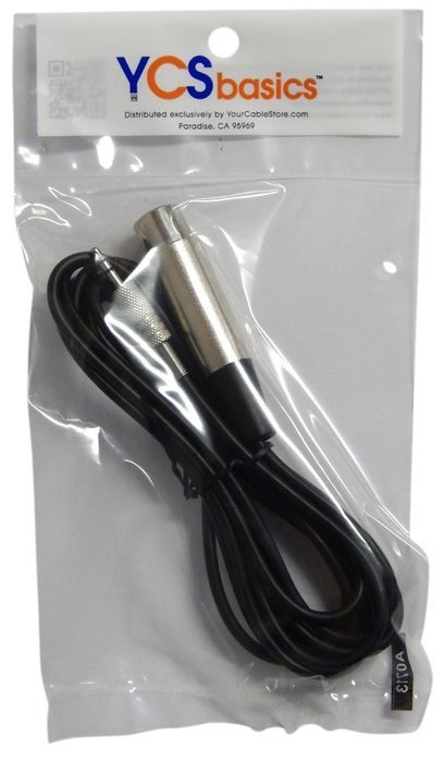 YCS Basics 10 Foot XLR Female To 3.5mm Stereo Male Cable N6