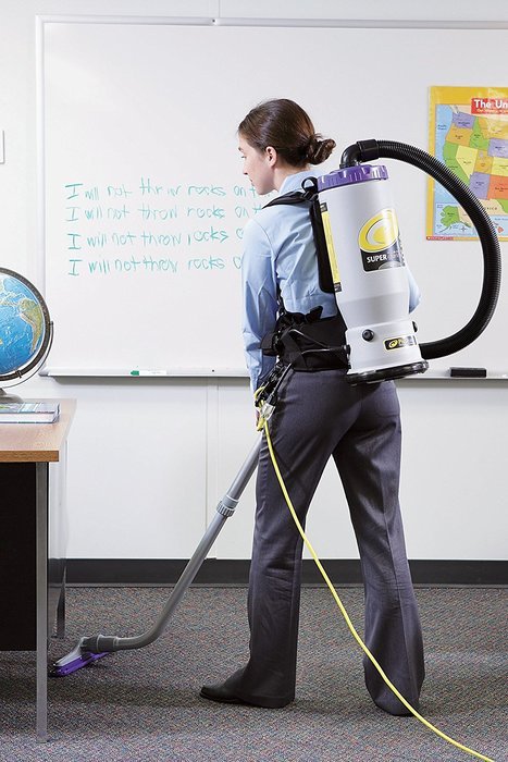 ProTeam Backpack Vacuums Super QuarterVac HEPA Commercial Backpack Vacuum Cleaner with Versatile Tool Kit & Telescoping... N7