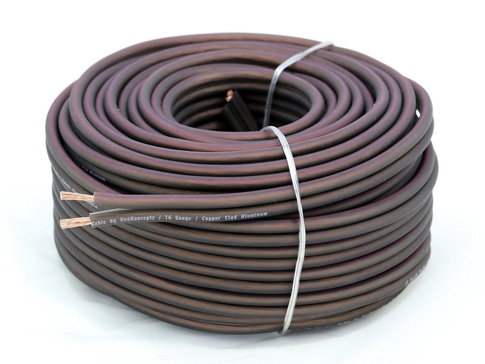 KnuKonceptz Bassik 16 Gauge Speaker Wire Cable 100 Feet