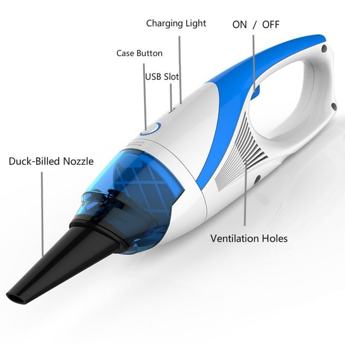 Cordless Car Vacuum Mini Cleaner Hand Vac, 75 W／12V／2200Pa Strong Suction , Equipped with Multi-Nozzle / Mini... N4