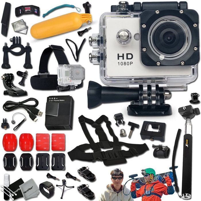 KoolCam AC200 Waterproof ACTION Camera / Camcorder HD 1080p + COMPLETE Accessories Kit Includes: Head Strap +...