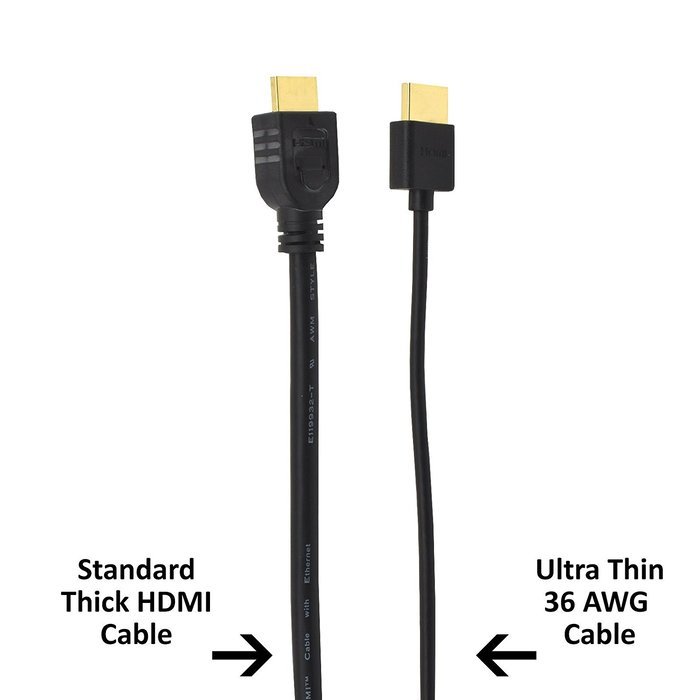BuyCheapCables&reg; 3ft Super Thin / Ultra Slim 36AWG HDMI Male-Male High Speed v1.4 Cable w/ Ethernet (3 Feet | 0.91m) N8