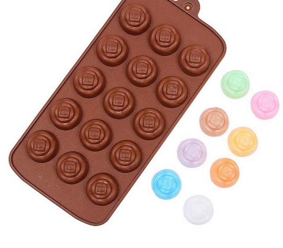 ALVA Home 15-hole roses chocolate mold Silicone Cake Moulds 5pcs#CM36