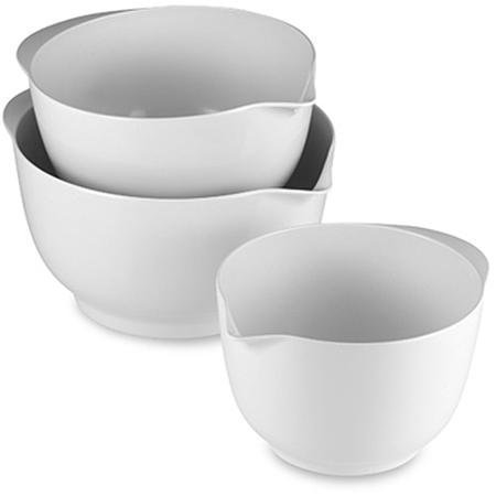 Oggi Corporation White Melamine Mixing Bowl Set 3-Count WLM