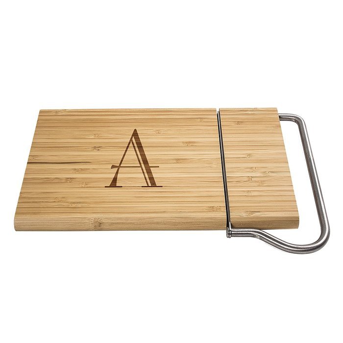 Cathy's Concepts Personalized Bamboo Cheese Slicer, Letter A N46