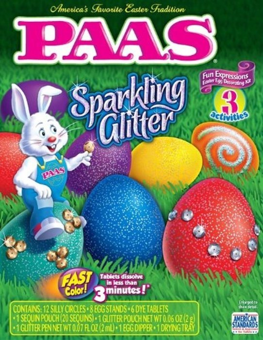 PAAS Sparkling Glitter Easter Egg Decorating Kit 071169383693