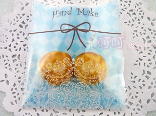 ONOR-Tech 100 PCS Lovely Cute OPP Self Adhesive Cookie Bakery Candy Biscuit Treat Gift Diy Plastic Bag (Flower) N6