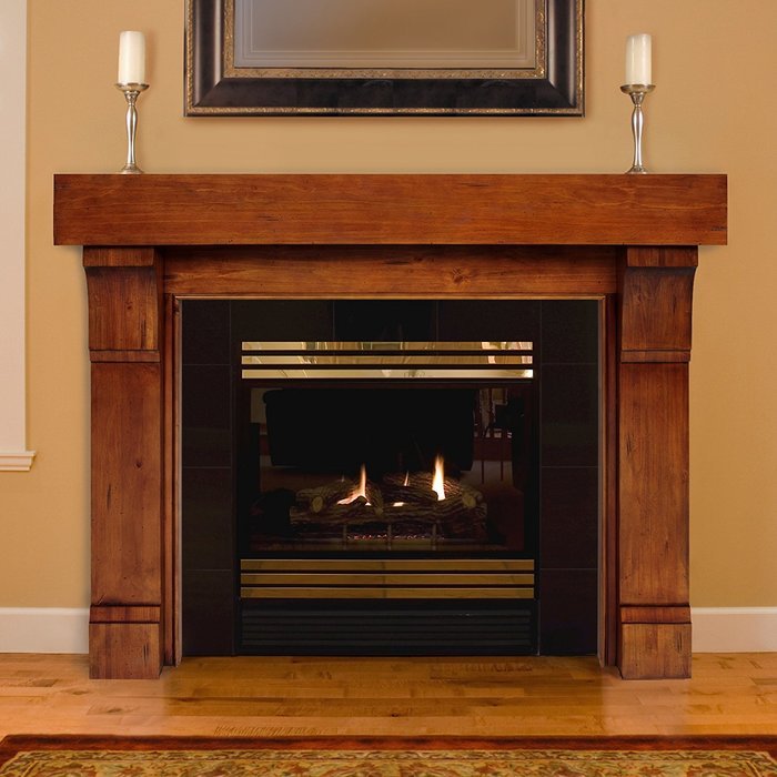 Pearl Mantels 196-48 Cumberland Fireplace Mantel, Unfinished with 48-inch Interior Opening N2