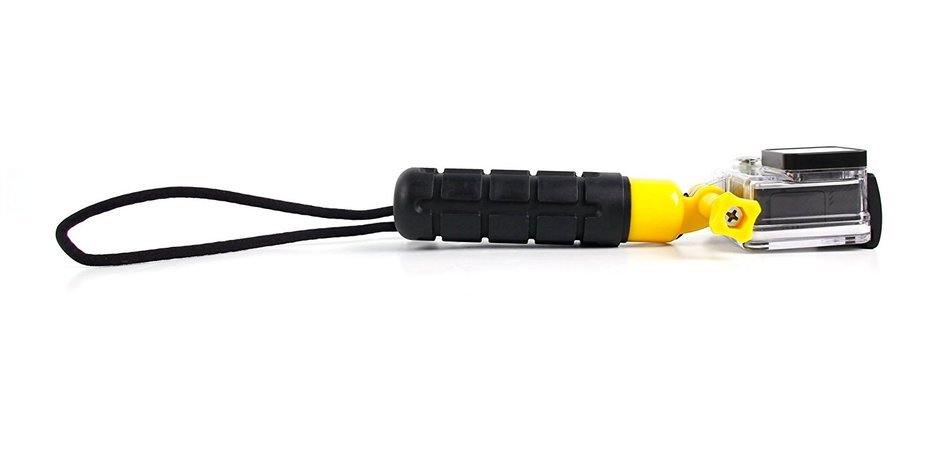 DURAGADGET Limited Edition, Waterproof Hand Grip Pole / Monopod with Wrist Strap in Black & Yellow - Compatible... N46
