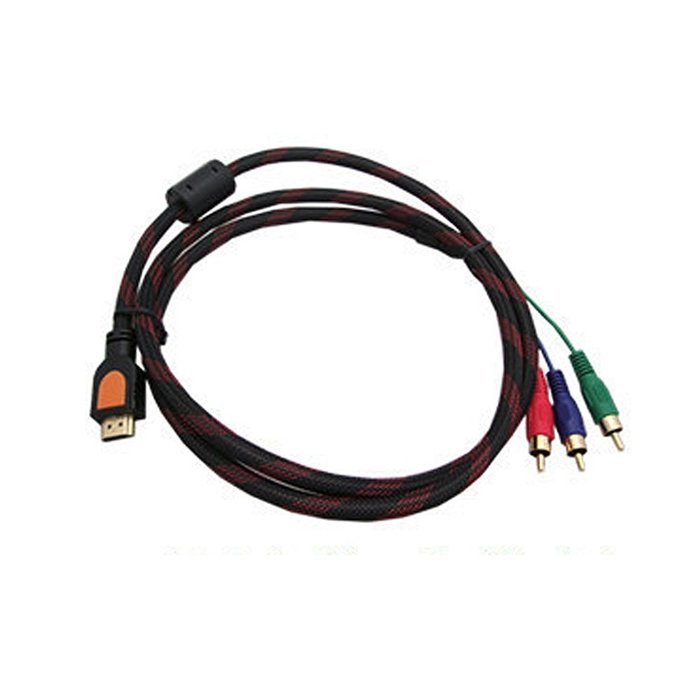 Caxico 3M 10Ft 19 Pin HDMI Type A Male to 3 RCA Male Plug Audio Video cable