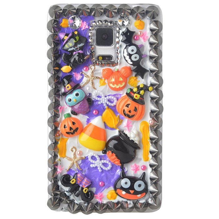 Halloween Theme Phone Case for Samsung Galaxy Note 3,Yaheeda 3D Handmade Rivets Pumpkin Demon Cartoon Design Clear... N2