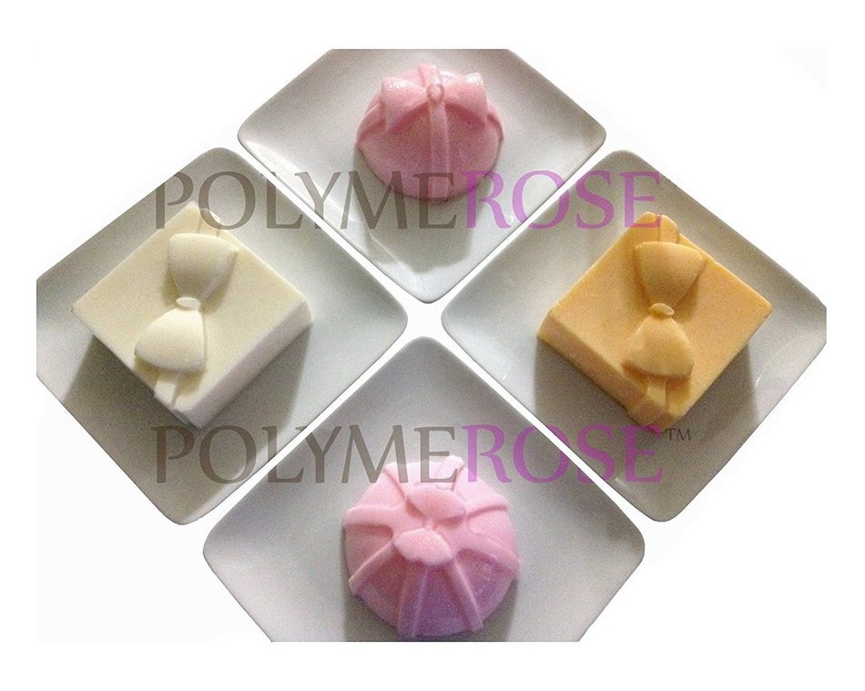 Silicone GIFTS Cake Baking Pan for Baking and for Crafts. 6 Cavity Mold- Silicone by Polymerose T.M.