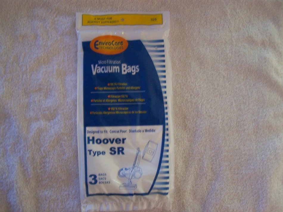 Hoover "SR" Vacuum Bags for Duros / Canisters #401010SR- Generic - 3 pack