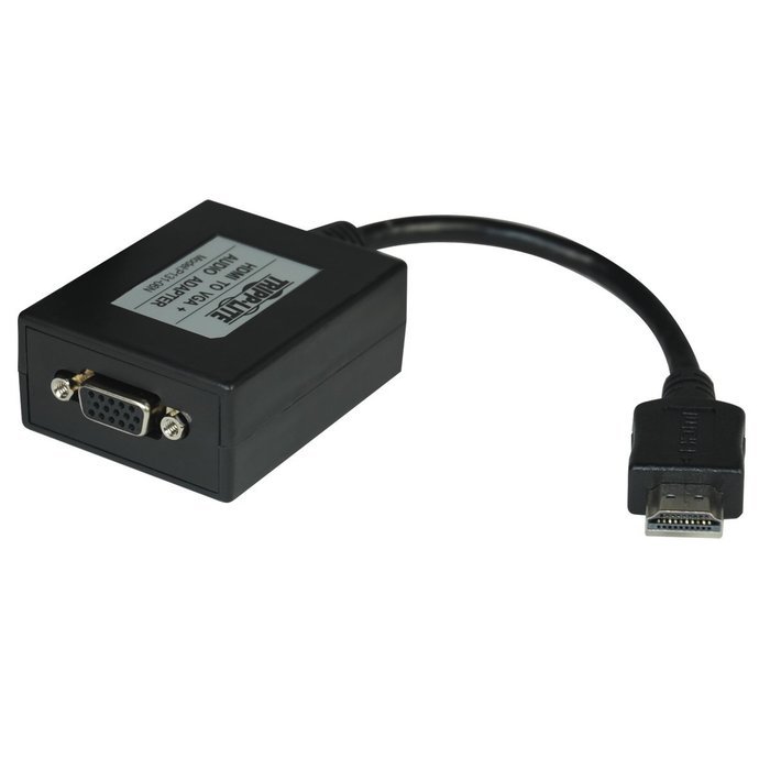 Tripp Lite 6-in HDMI to VGA with Audio Converter Adapter for Chromebook Laptop Desktop PC, 1920x1200/1080P, 6"... N5