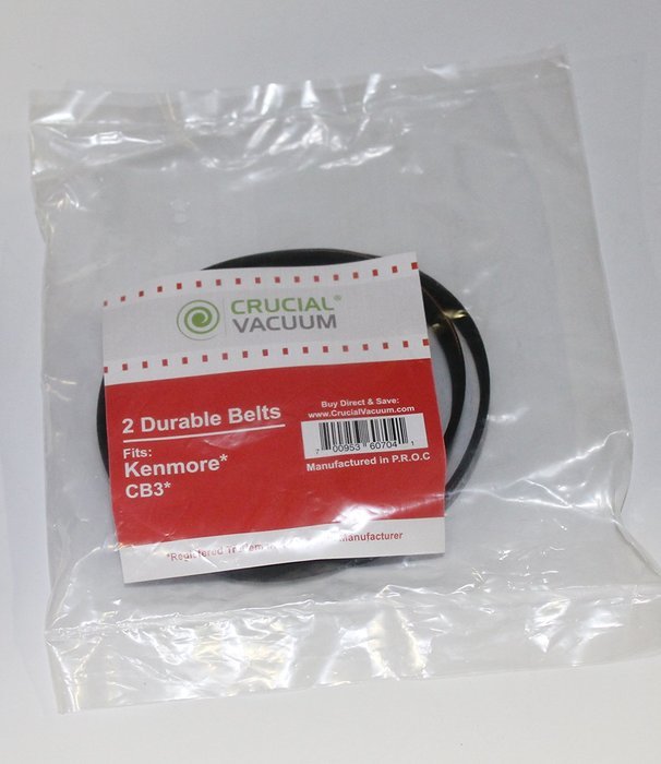 6 Durable Kenmore CB-3 Belts, Fit Kenmore PowerMate Canister Vacuums, Compare to Part # 20-5218, Designed & Engineered... N2